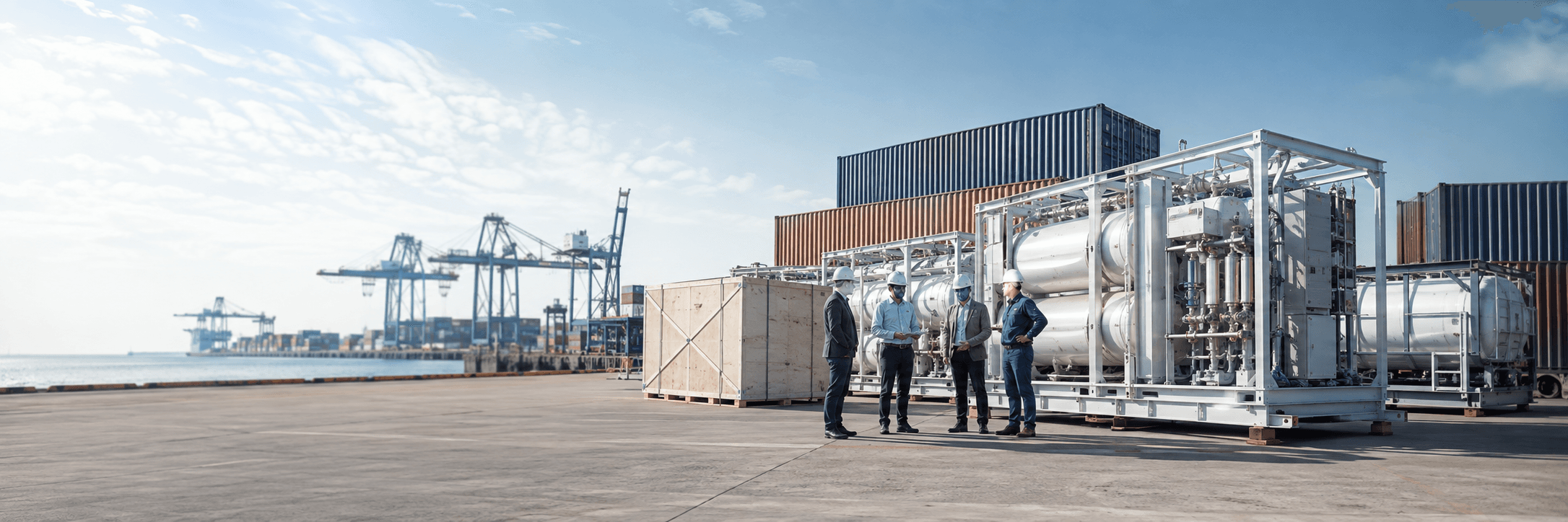 Industrial hydrogen equipment prepared for international project delivery
