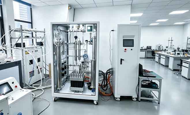 H2Byeast PEM stack assembly in the Zhuzhou production area
