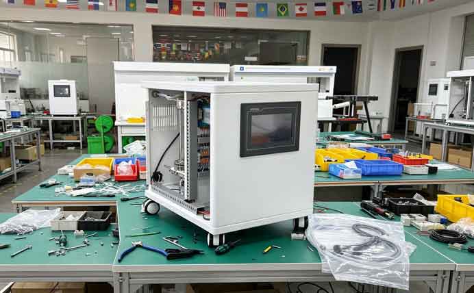 Analytical laboratory instruments connected to hydrogen generator